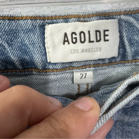 Agolde Merrel Light Blue Denim Jeans size 27 - Picture 3 of 8